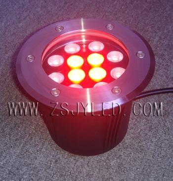 七彩12W嵌入式LED水底燈(JY-S106A)